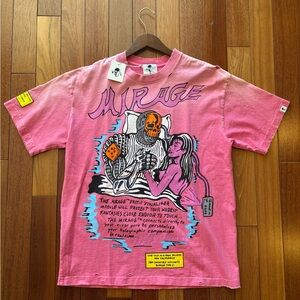 Warren Lotas Pink Graphic T-Shirt